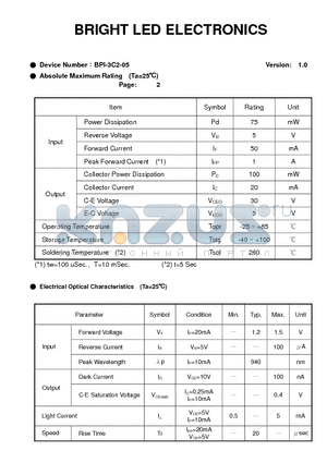 BPI-3C2-05 datasheet - LED