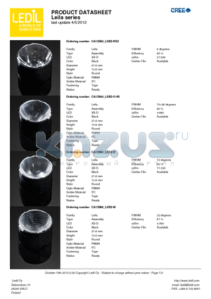 CA12665-LXB2-D datasheet - Leila series