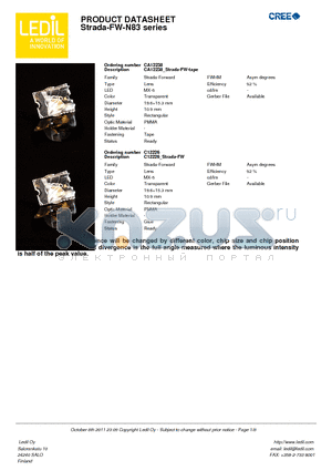 CA12238 datasheet - Strada-FW-N83 series
