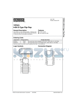 74F823 datasheet - 9-Bit D-Type Flip-Flop