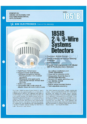 2851BTH datasheet - SMOKE DETECTORS