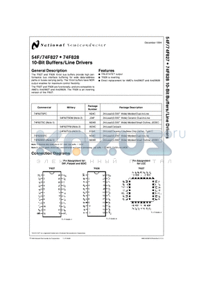 74F827SPC datasheet - 10-Bit Buffers/Line Drivers