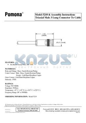 5218 datasheet - Assembly Instructions