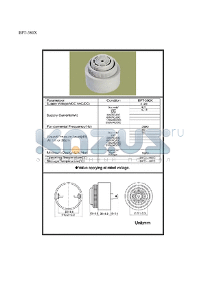 BPT-380X datasheet - BPT-380X