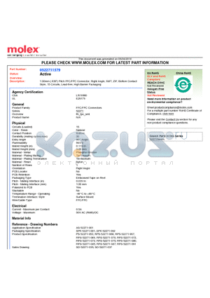 52271-1579 datasheet - 1.00mm (.039