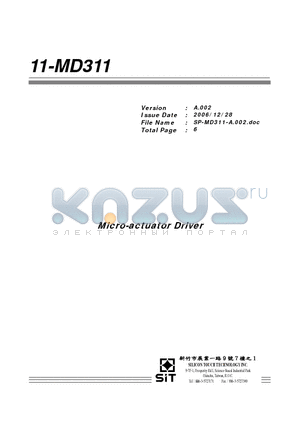 11-MD311 datasheet - Micro-actuator Driver