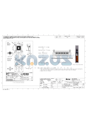 BPW128-0830-12CB95 datasheet - SE-CSG128-H, E-Tec lead free prototype socket drawing for CSG128 and CSG128 packages