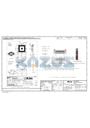 BPW329-1270-23AB55 datasheet - SE-BGG329-A, E-Tec lead free prototype socket drawing for BGG329 and BGG329 packages