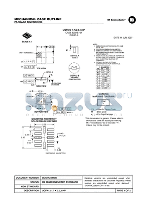 523AE-01 datasheet - Electronic versions are uncontrolled except when accessed directly