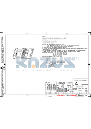 52400 datasheet - L04 STANDARD READER LOW PROFILE 6.5mm HEIGHT