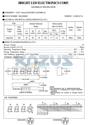 BQ-N286RD datasheet - 0.28(7.10MM) FOUR DIGIT LED DISPLAY