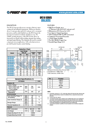 DFC10E24S12 datasheet - SINGLE OUTPUT