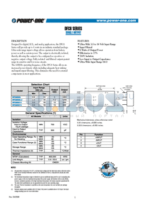 DFC6U5S12 datasheet - SINGLE OUTPUT