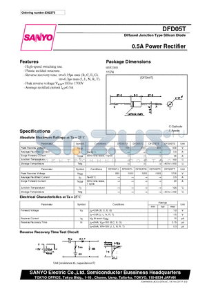 DFD05T datasheet - 0.5A Power Rectifier