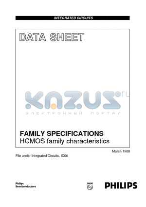 74HC datasheet - HCMOS family characteristics