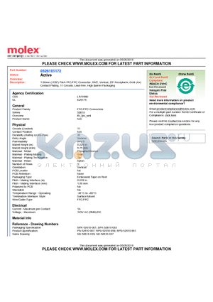 52610-1172 datasheet - 1.00mm (.039