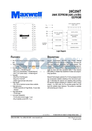 28C256TRPDB-12 datasheet - 256K EEPROM (32K x 8-Bit) EEPROM