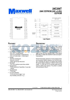 28C256TRPDE-15 datasheet - 256K EEPROM (32K x 8-Bit) EEPROM