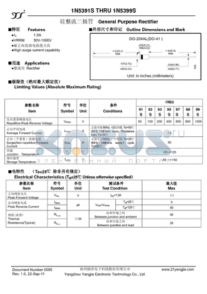 1N5392S datasheet - General Purpose Rectifier