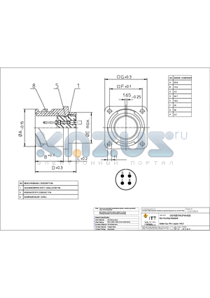 CA3102E14S-2PBA232 datasheet - Box mounting receptacle Solder Cup / Pin / Layout: 14S-2