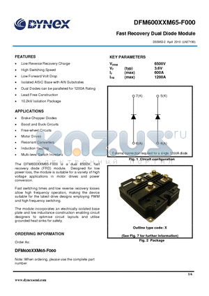 DFM600XXM65-F000 datasheet - Fast Recovery Dual Diode Module