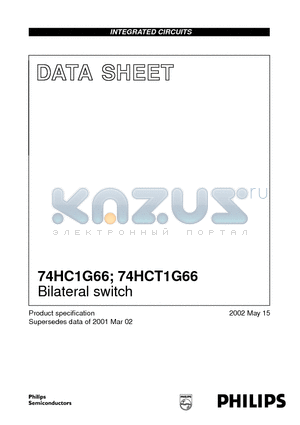 74HC1G66 datasheet - Bilateral switch