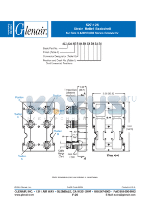 527-126BP2A4 datasheet - Strain Relief Backshell