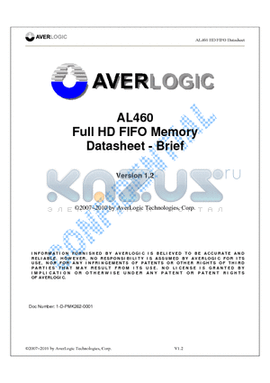 AL460_1.2 datasheet - Full HD FIFO Memory