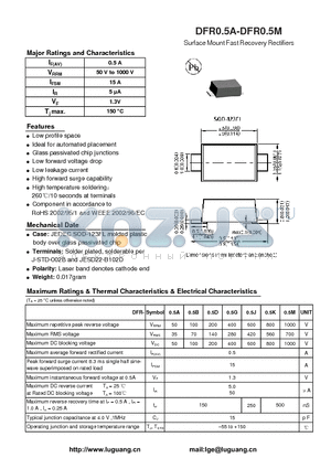 DFR-0.5B datasheet - Surface Mount Fast Recovery Rectifiers