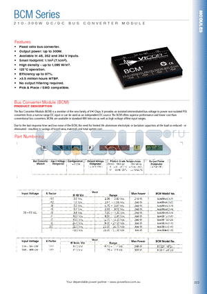 B45F120T30 datasheet - 210 - 300W DC/DC BUS CONVERTER MODULE