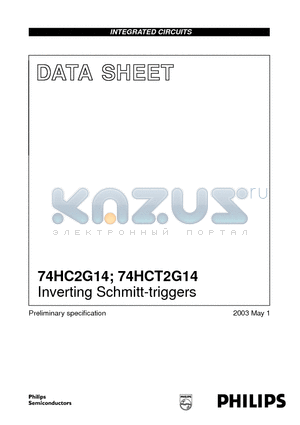 74HC2G14GW datasheet - Inverting Schmitt-triggers