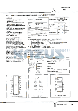 74HC377 datasheet - OCTAL D-TYPE FLIP-FLOP WITH DATA ENABLE POSITIVE EDGE TRIGGER