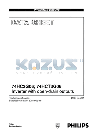 74HC3G06 datasheet - Inverter with open-drain outputs