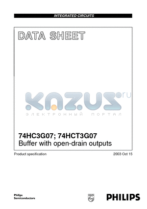 74HC3G07 datasheet - Buffer with open-drain outputs