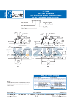 527164NF01R datasheet - Backshell Assembly