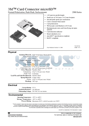 29-08-0524-MG datasheet - Card Connector microSD - Normal Polarization, Push-Push, Surfacemount