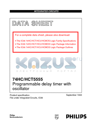 74HC5555 datasheet - Programmable delay timer with oscillator