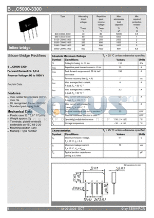 B500C5000-3300 datasheet - Silicon-Bridge Rectifiers