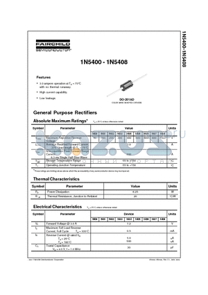 1N5402 datasheet - General Purpose Rectifiers