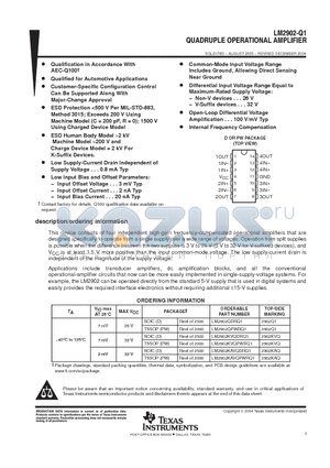 2902KAQ datasheet - QUADRUPLE OPERATIONAL AMPLIFIER