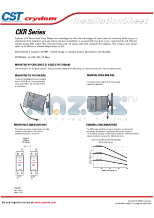 CKRA4830 datasheet - Crydoms CKR Series