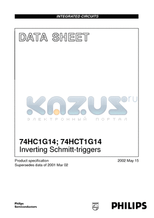74HCT1G14 datasheet - Inverting Schmitt-trigger