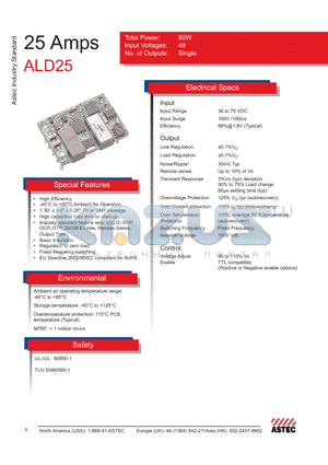 ALD25Y48N-6SL datasheet - 25 Amps