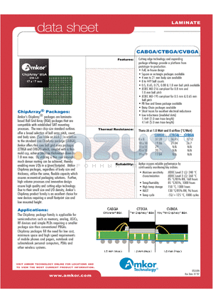 CABGA datasheet - ChipArray^ Packages