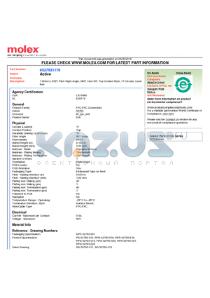 52793-1170 datasheet - 1.00mm (.039