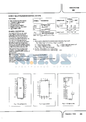 74HCT356 datasheet - 8-INPUT MULTIPLEXER / RESISTER 3-STATE