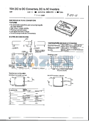 CAK-001 datasheet - TDK DC to DC Converters, DC to AC inverters