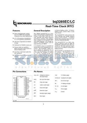 BQ3285LCSS- datasheet - Real-Time Clock (RTC)