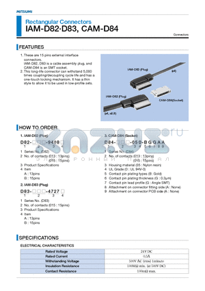 CAM-D84 datasheet - Rectangular Connectors