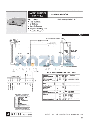 CAMH9223 datasheet - L-Band Pre-Amplifier